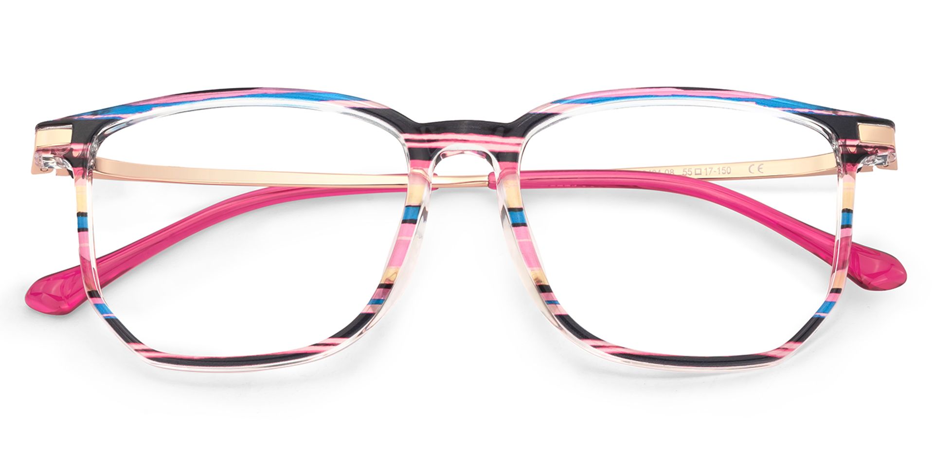 Fezell Black Pink Thin Frame Eyeglasses | Zeelool Optical2