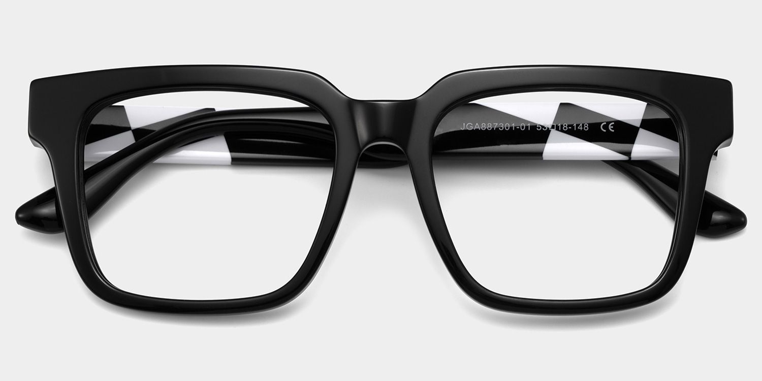 Harriet Square Black Frame Eyeglasses for Man| ZEELOOL2