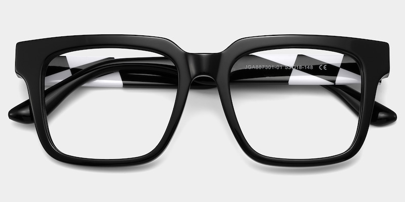 ZEELOOL Harriet Square Black Glasses