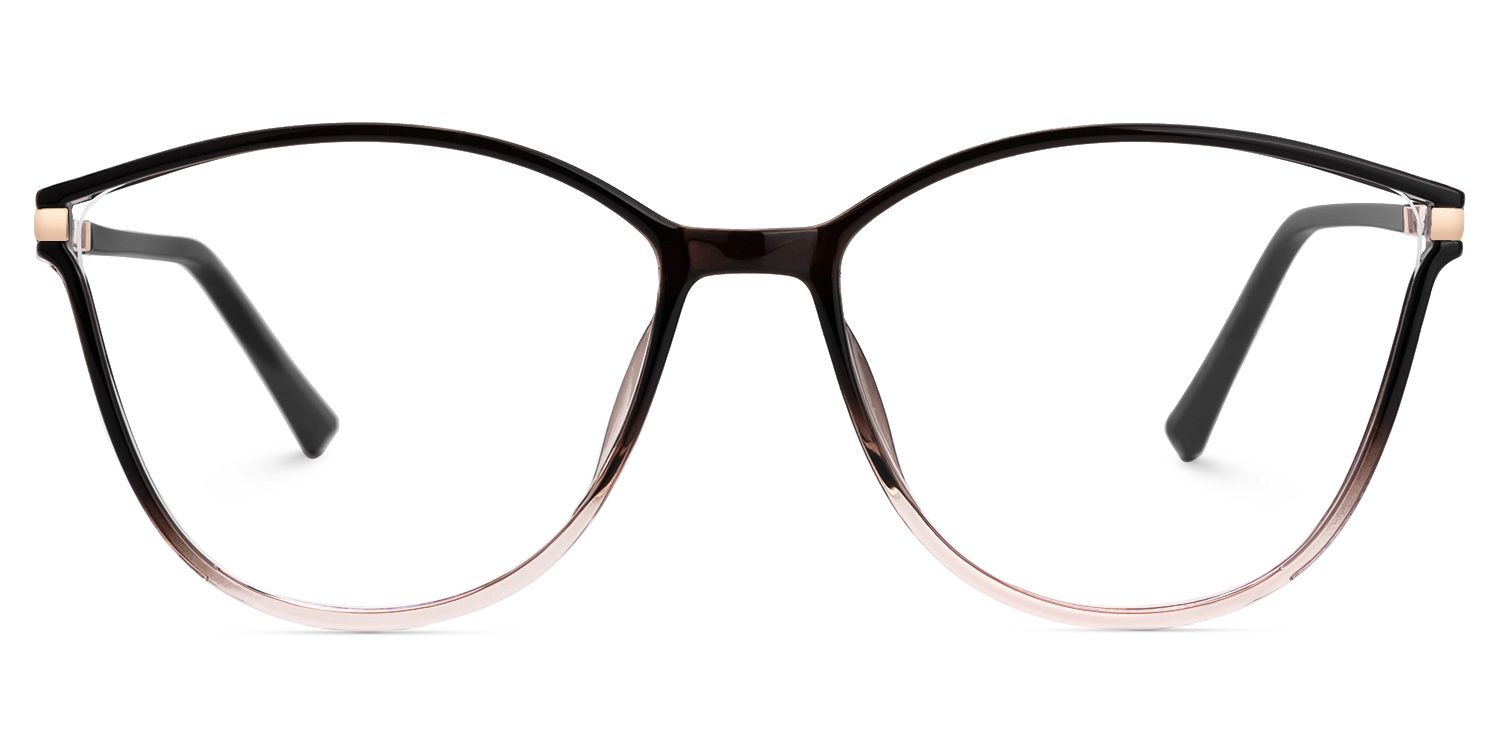 Keyshia Cateye Brown Full Frame Glasses | Zeelool0