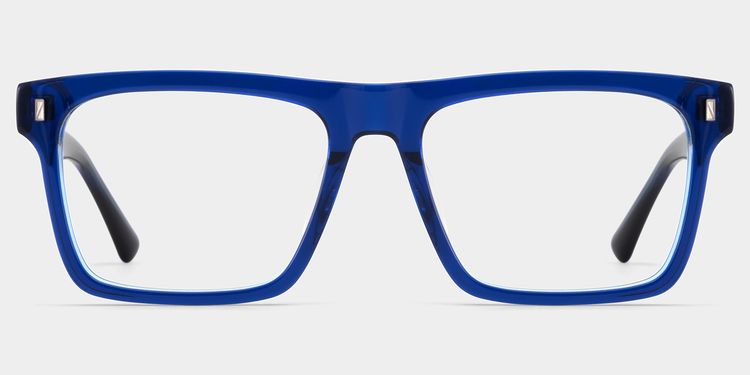 Henry Rectangle Blue Glasses