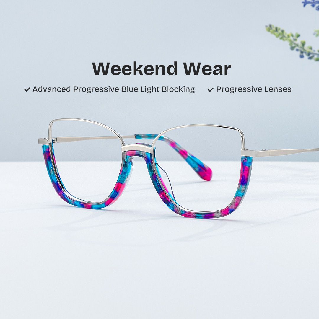 Coleman Eyeglasses in Square Colorful Frame | Zeelool0