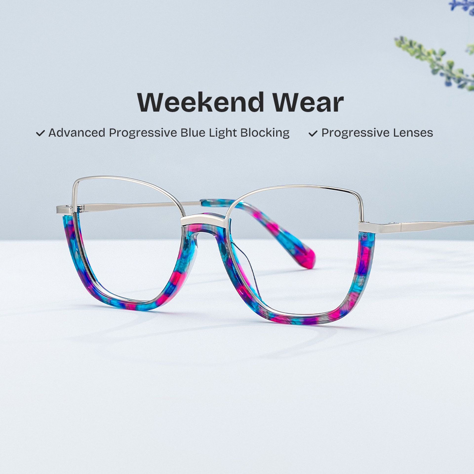 Coleman Eyeglasses in Square Colorful Frame | Zeelool0