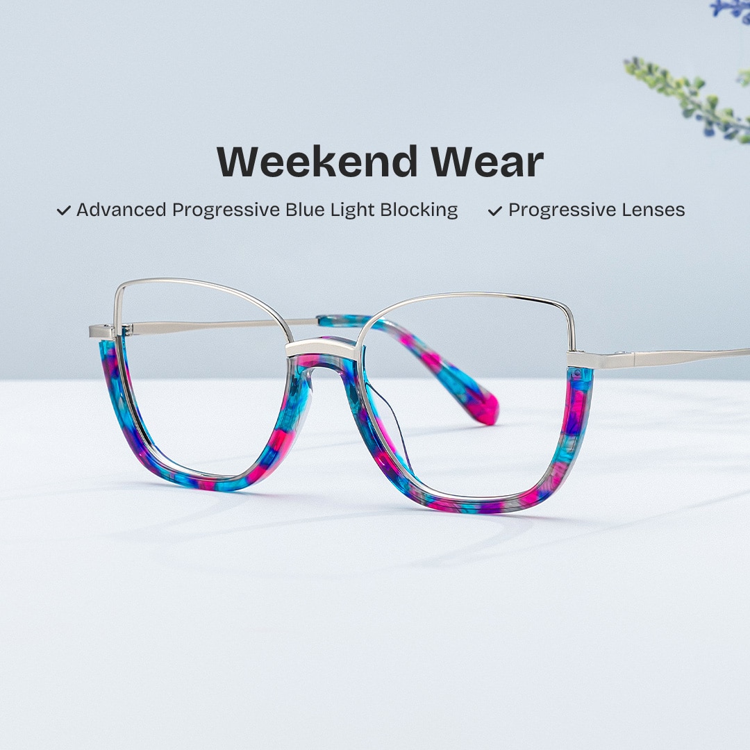 Coleman Square Colorful Glasses