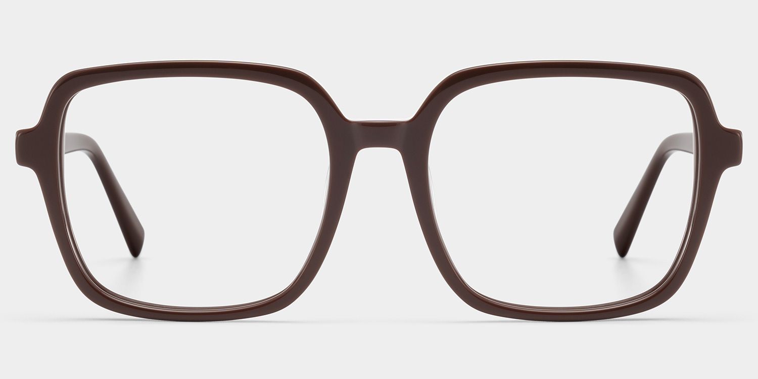 Kenneth Dark Brown Square Glasses