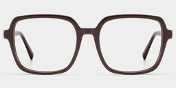 Kenneth Dark Brown Square Glasses0