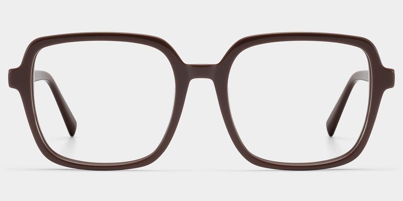 Kenneth Dark Brown Square Glasses