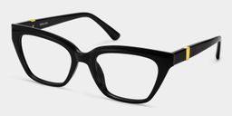 Quincy Black Cat-eye Glasses3