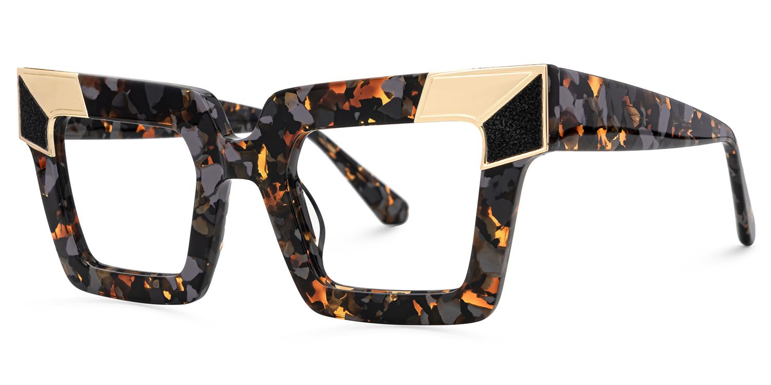 Suenila Tortoise Square Designer Eyeglasses1