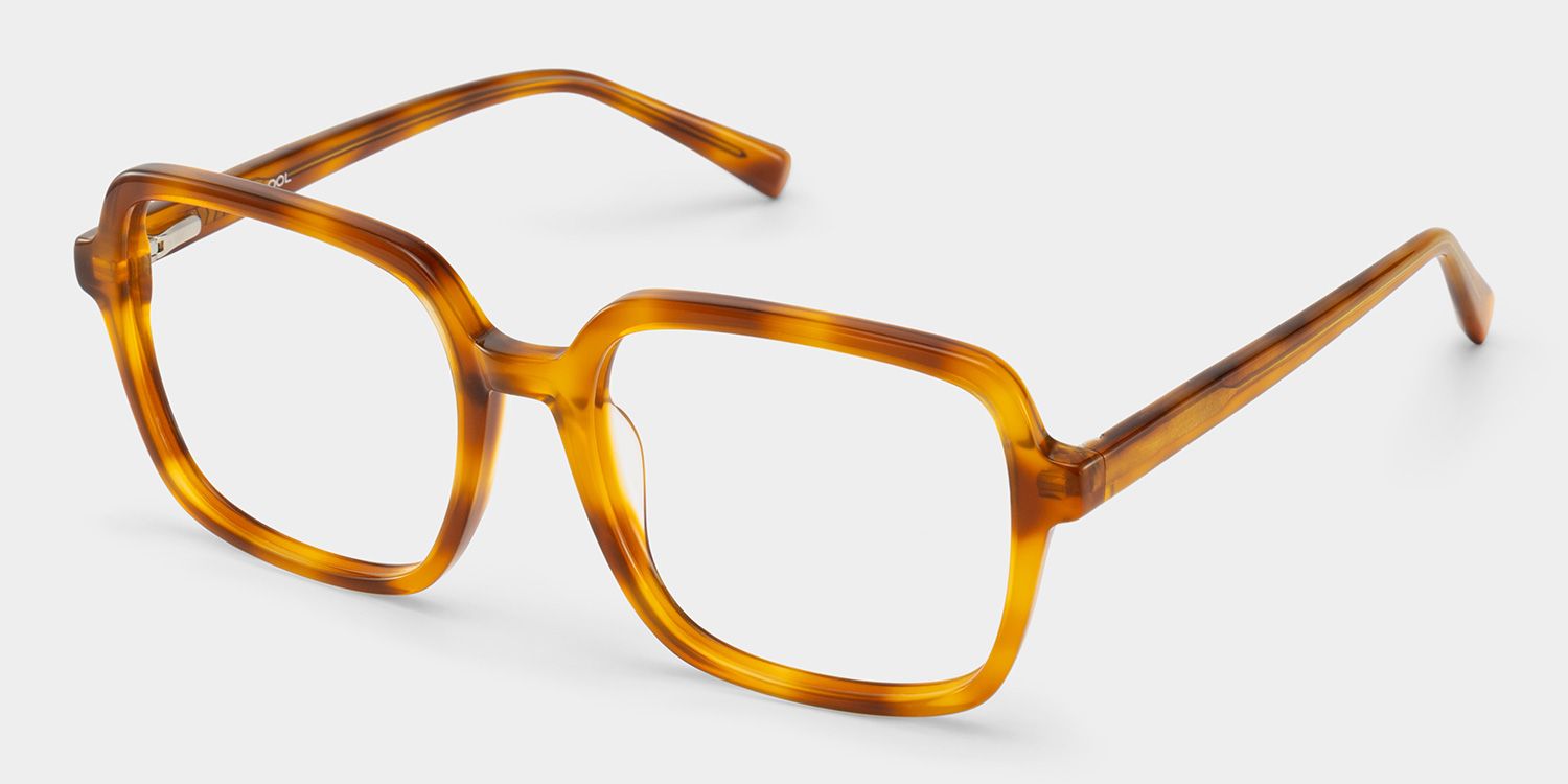 オルメン.ノート Kenneth Square Beige Tortoise Shell Glasses | ZEELOOL