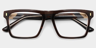 Henry Rectangle Brown Glasses2