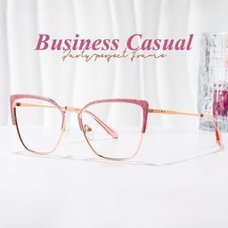 Javier Rectangle Pink Glasses0