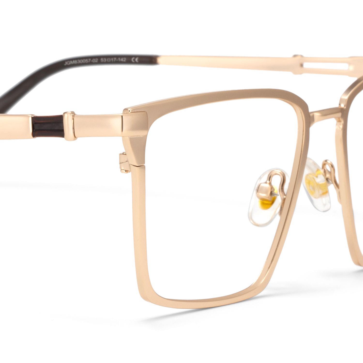 Finn Eyeglasses in Rectangle Gold Frame | Zeelool