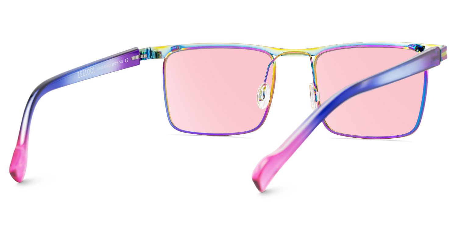 Violet Browline Iridescent Prescription Sunglasses | ZEELOOL