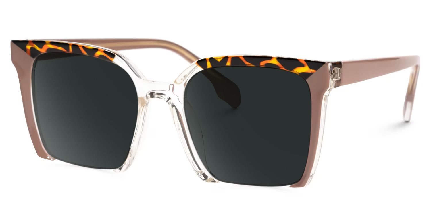 Misty Square Style Brown Frame Sunglasses | ZEELOOL1