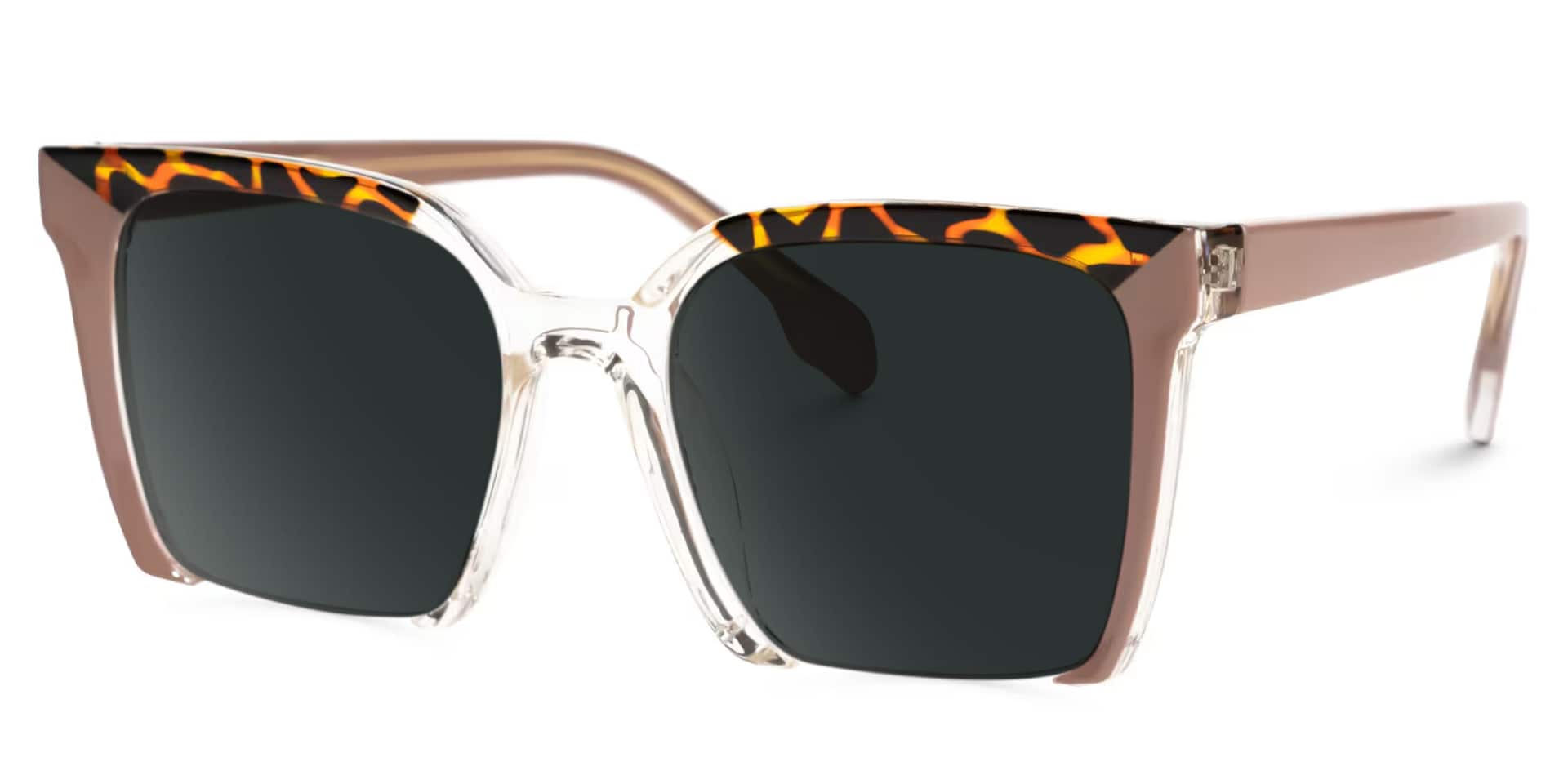 Misty Square Brown Sunglasses | Zeelool Glasses1