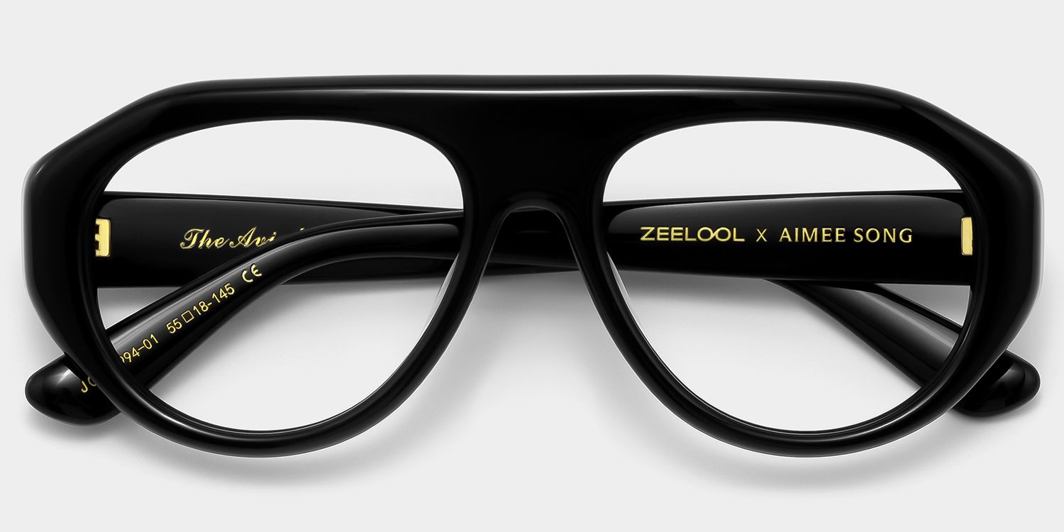 ZEELOOL x Aimee Song The Aviator Black Glasses