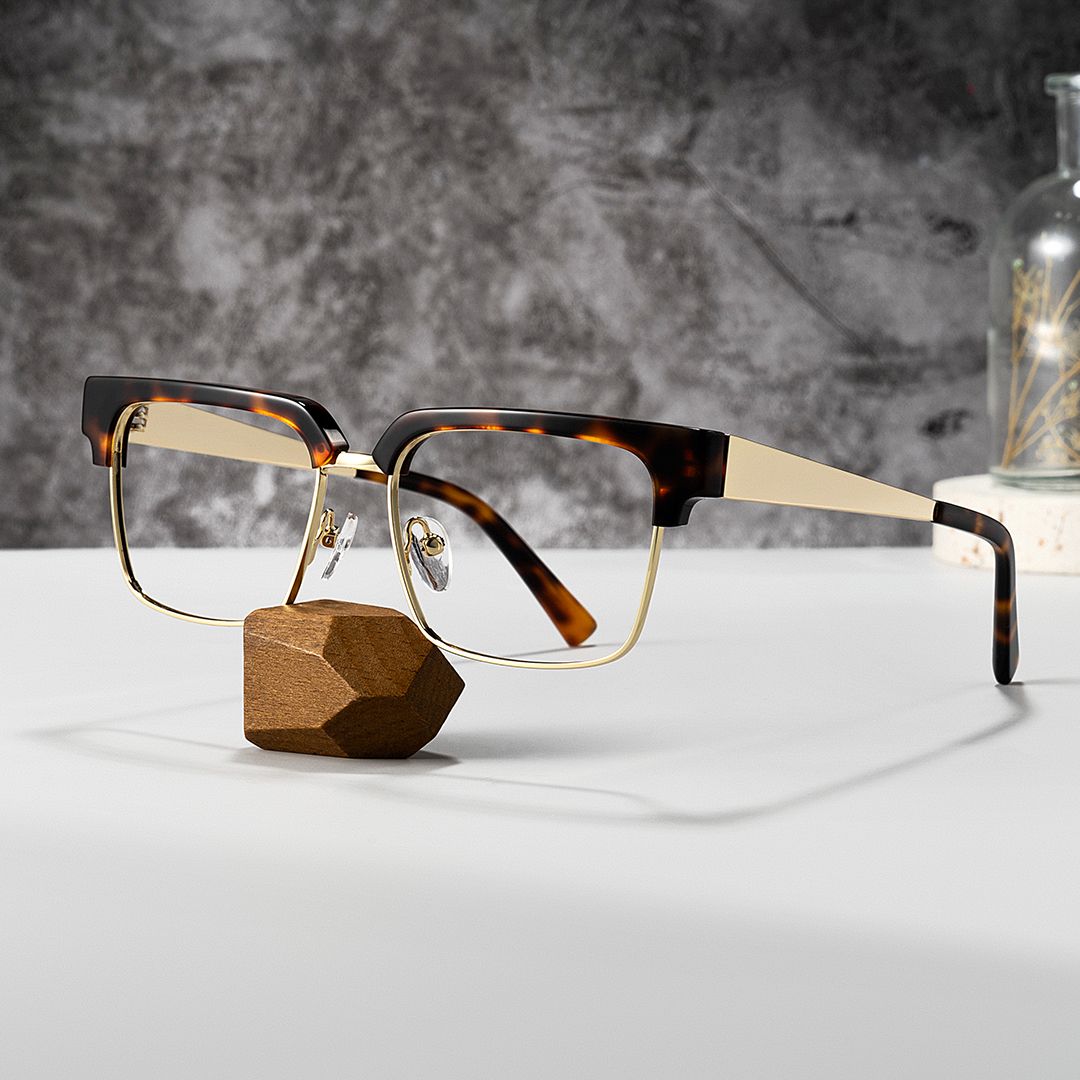 Tortoise Browline Frame Glasses - Gerena on Sale | Zeelool0