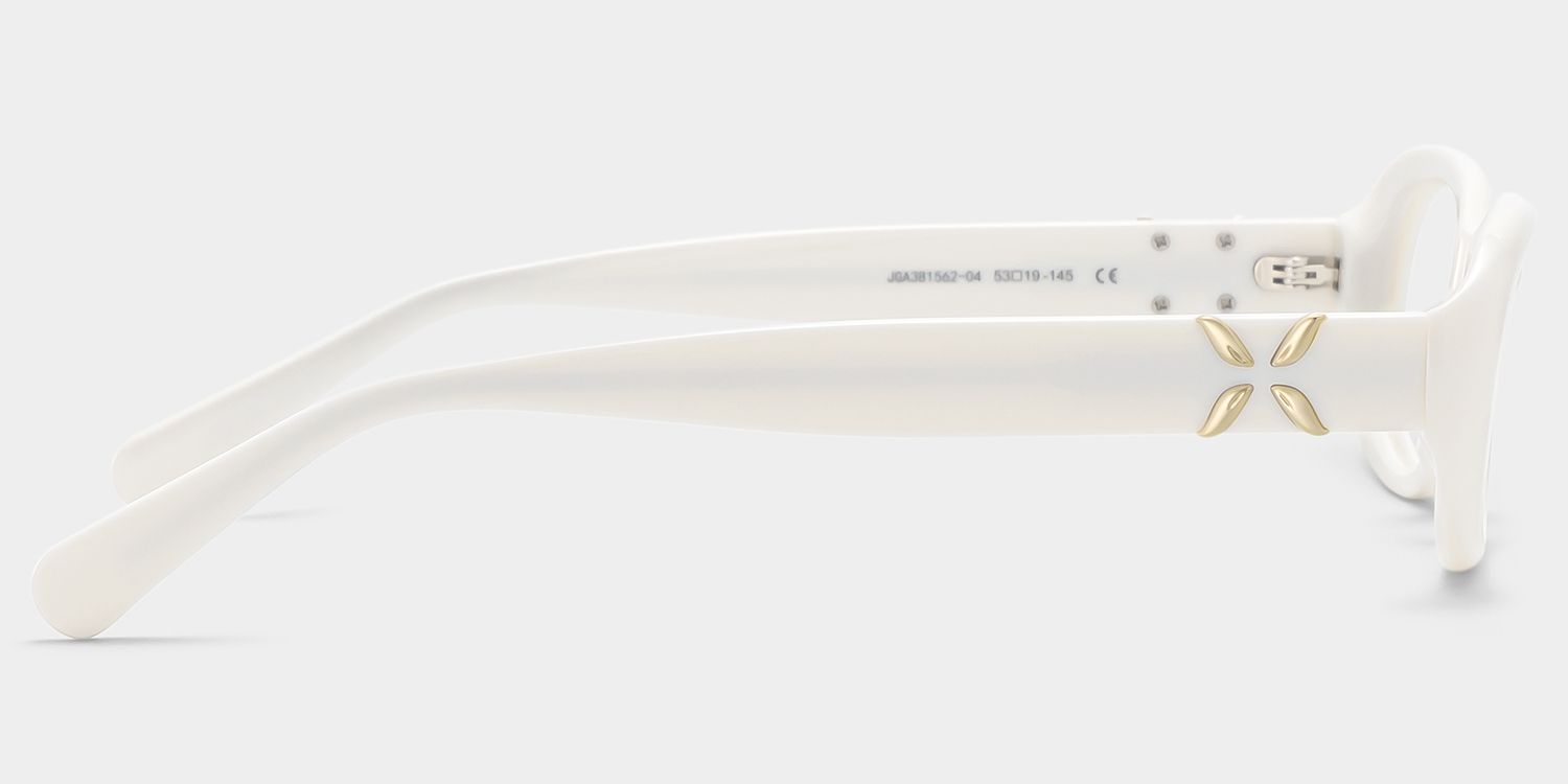 Catherine White Oval Frame Glasses Online | ZEELOOL4