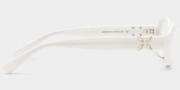 Catherine White Oval Glasses4