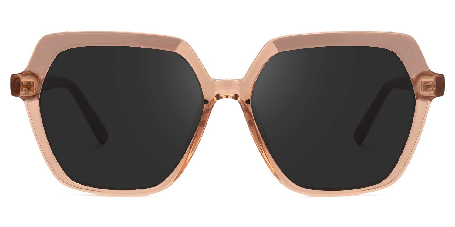Norah Geometric Beige Sunglasses | Zeelool Glasses0