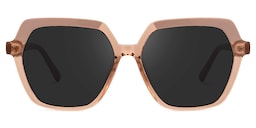 Norah Geometric Champagne Sunglasses0