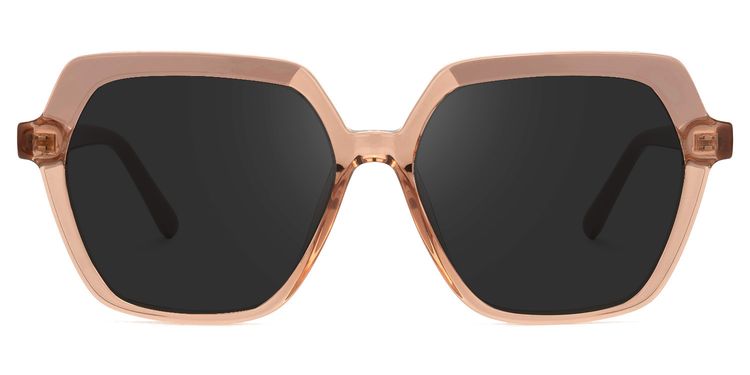 Norah Geometric Beige Sunglasses
