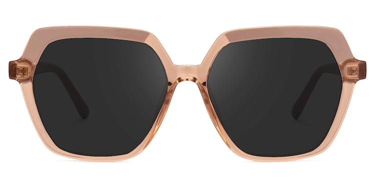 Norah Geometric Champagne Sunglasses