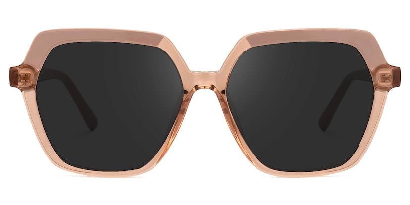Norah Geometric Champagne Sunglasses