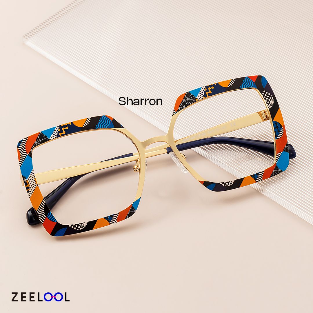 Women Square Sharron Stained Glasses | Zeelool4