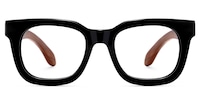 Sam Rectangle Wood Glasses0