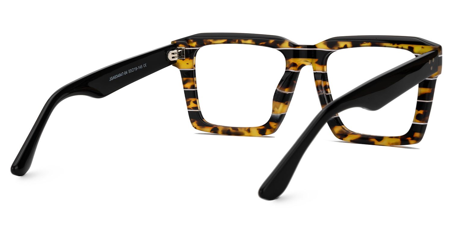 Kenish Designer Eyeglasses in Square Tortoise Frame3