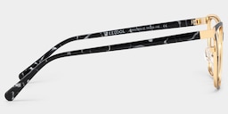 Elise Rectangle Black Glasses4