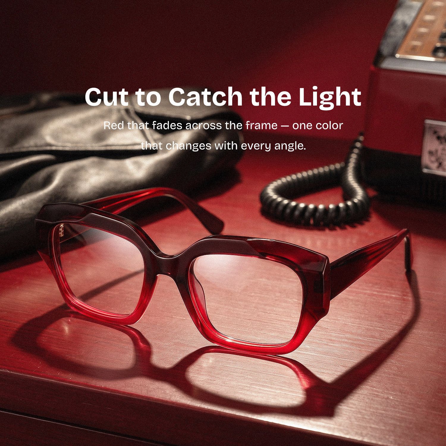 Sonnet Gradient Red Square Glasses | ZEELOOL0