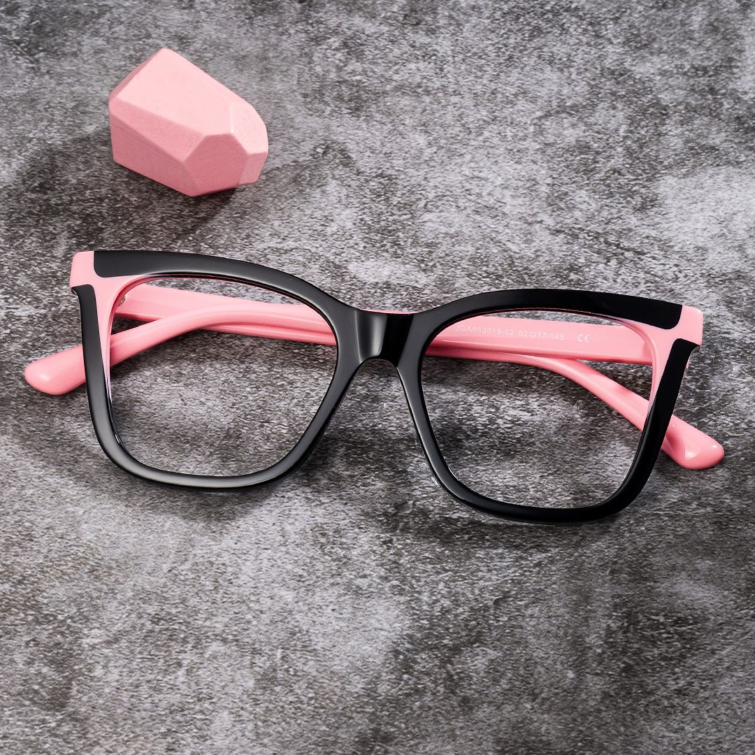 Square Black Eyeglasses- Grubbs acetate Frame Glasses0