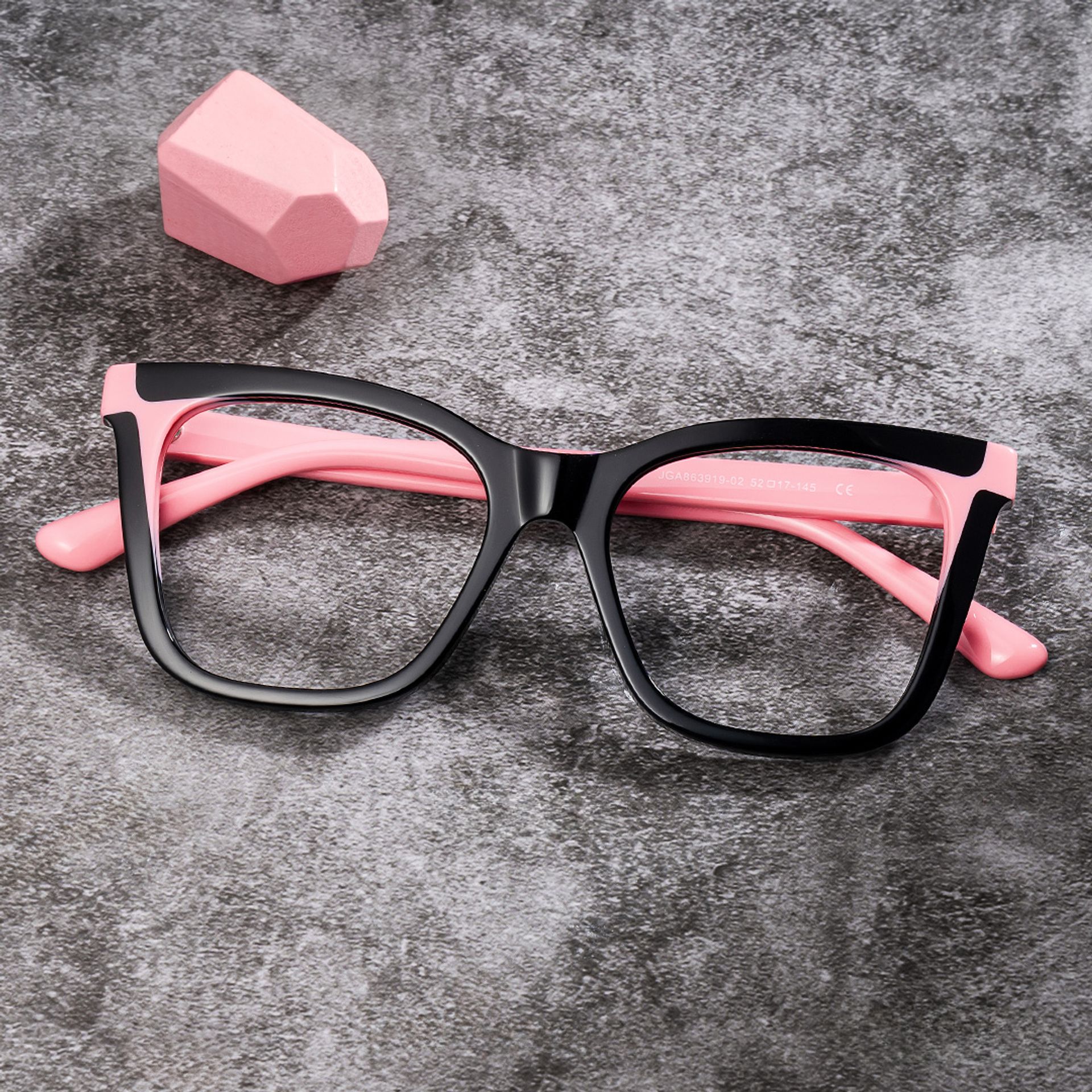 Square Black Eyeglasses- Grubbs acetate Frame Glasses0