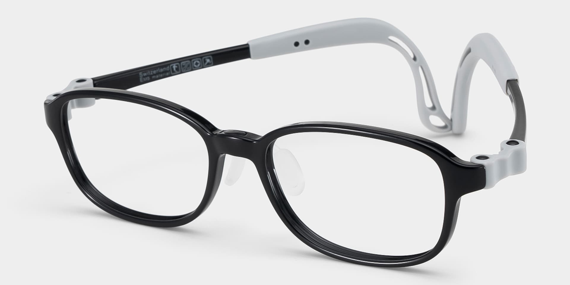 Bright Rectangle Black Frame Eyeglasses for Pre-tweens1