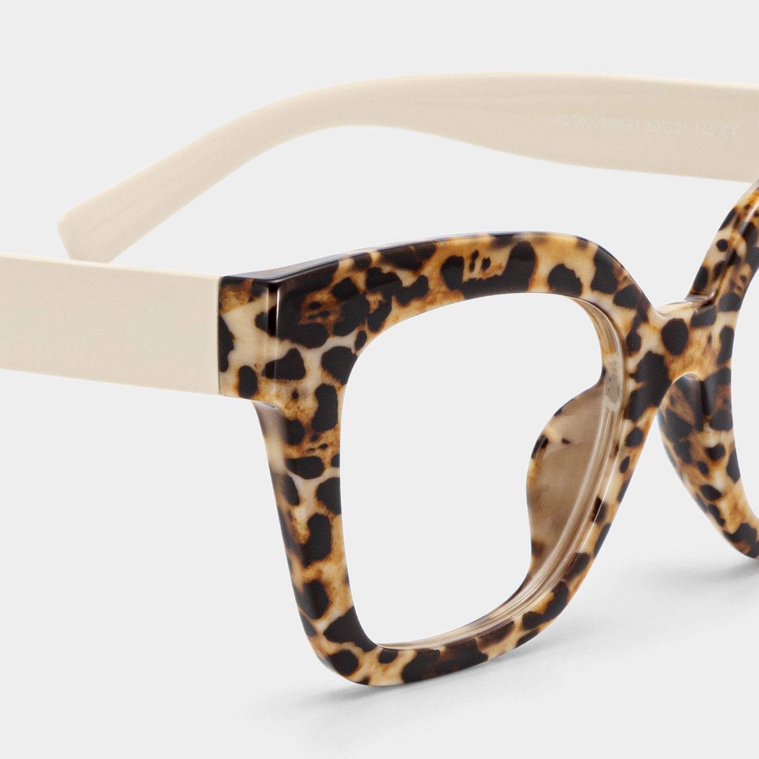 Malcolm Large Havana Glasses Frames With White Arms | Zeelool