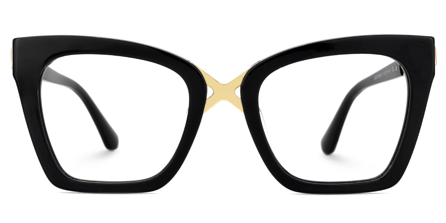 Darlyn Women's black Glasses in Cateye Full-Frame  | Zeelool0