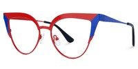 Wendi Cateye Red-Blue Glasses1