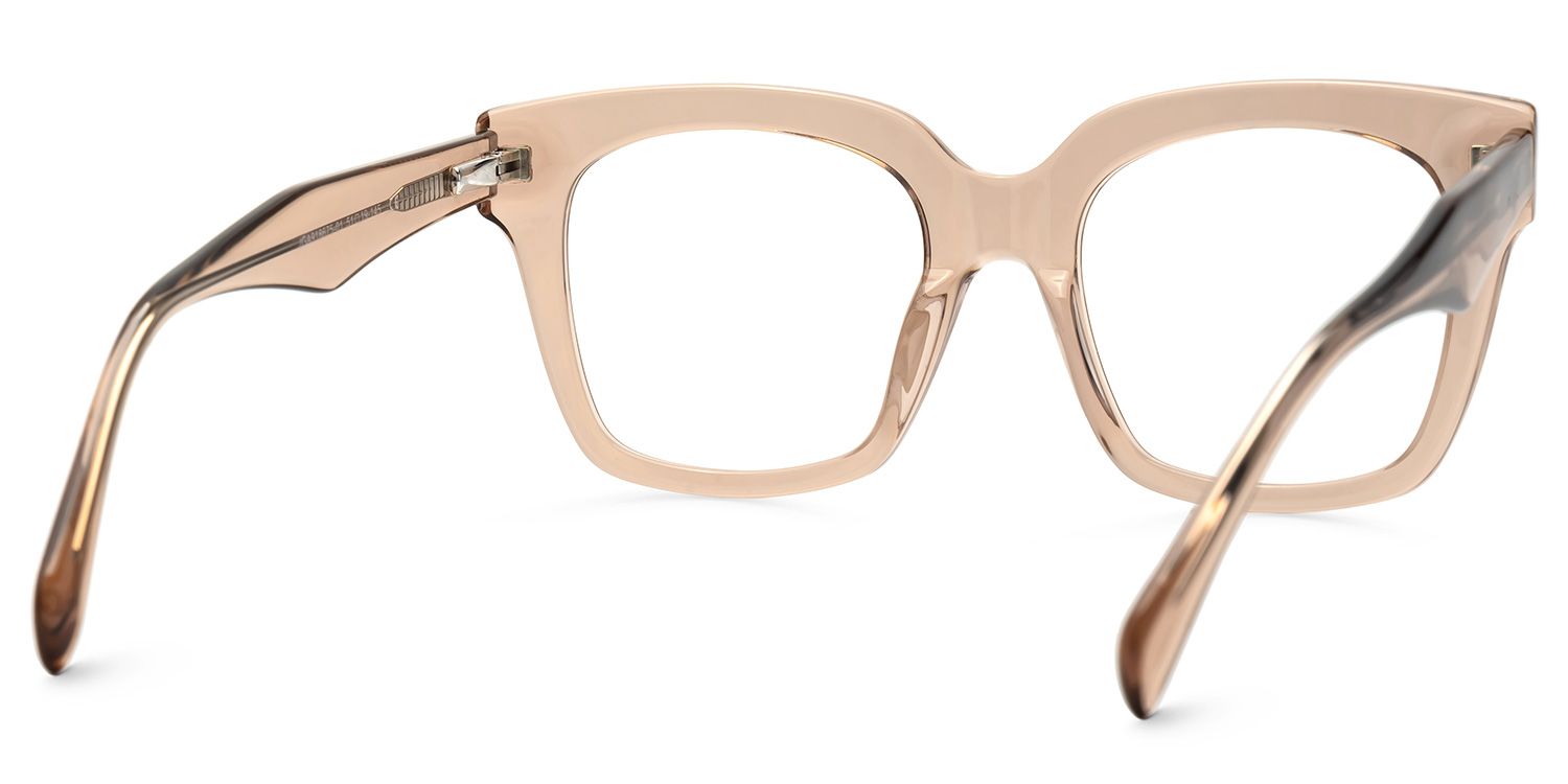 Affordable Beige Trendy Glasses Willard Square Glasses | Zeelool3