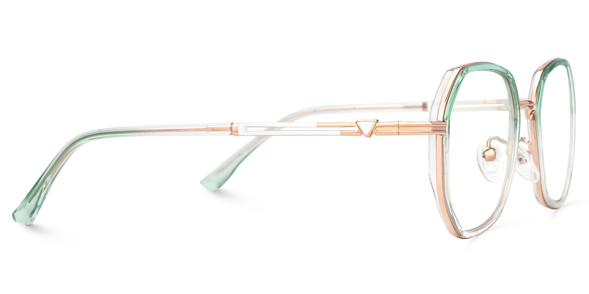 Frazier Green Geometric Glasses | Zeelool2