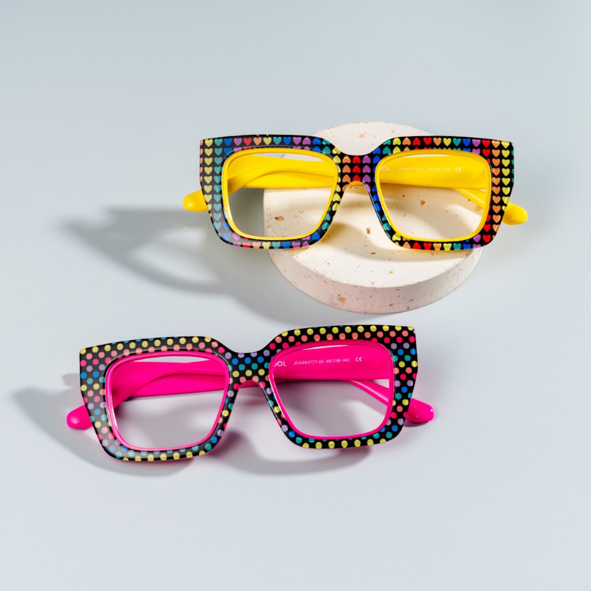 Kent Acetate Rainbow Frame Glasses with Square Shape | Zeelool0
