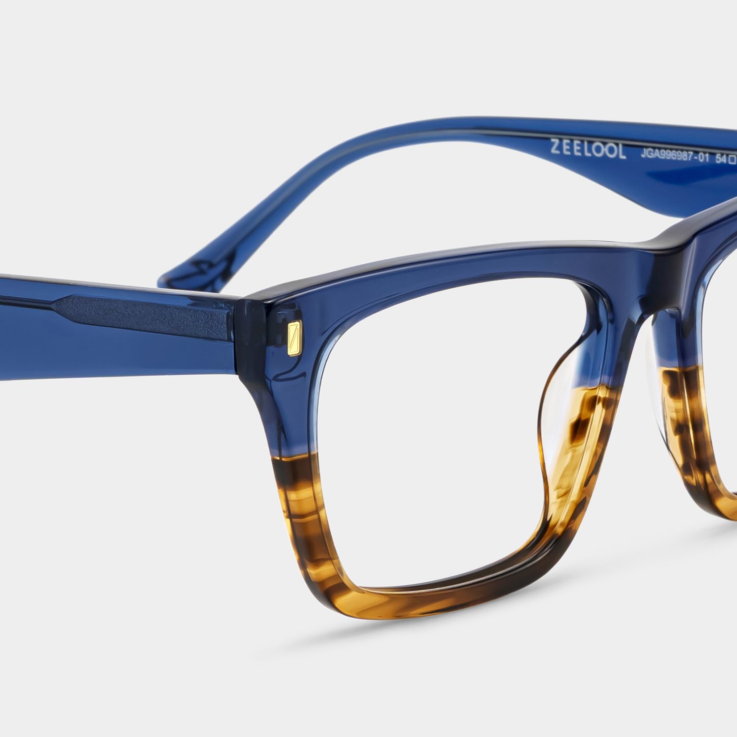 Rectangular Spectacle Frames with Brown Blue Color5