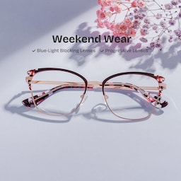 Mariana Rectangle Brown Glasses0