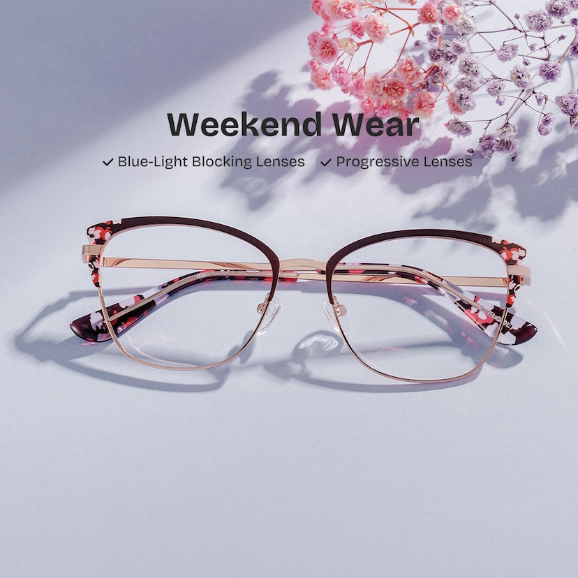 Mariana Rectangle Brown Glasses