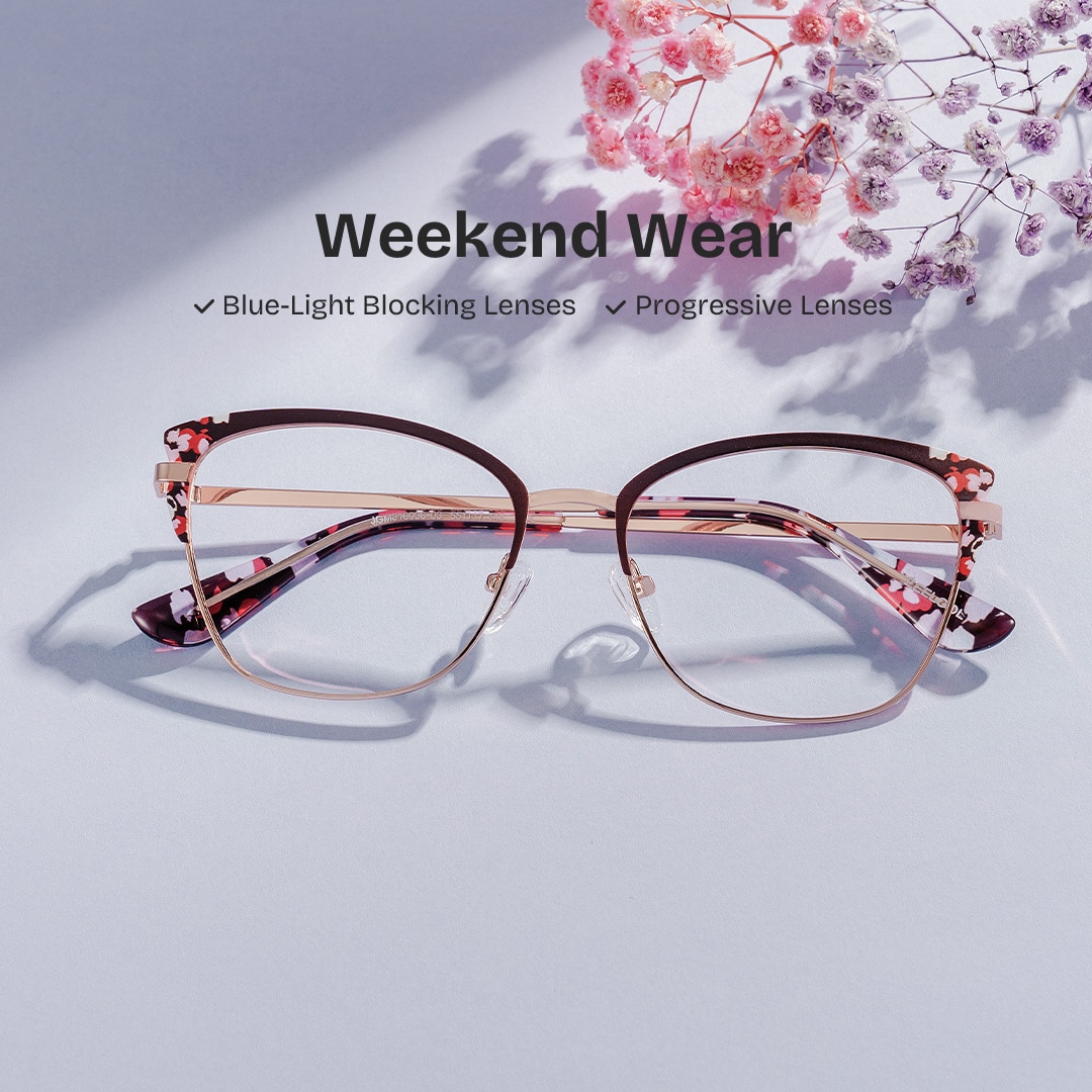 Mariana Rectangle Brown Glasses