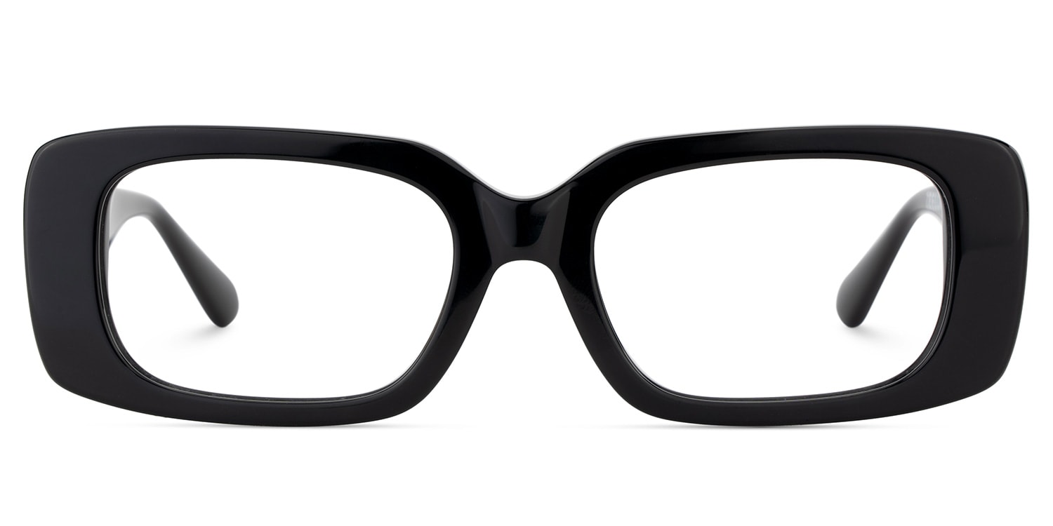 Jonas Rectangle Black Color Frame Glasses for Women | Zeelool1