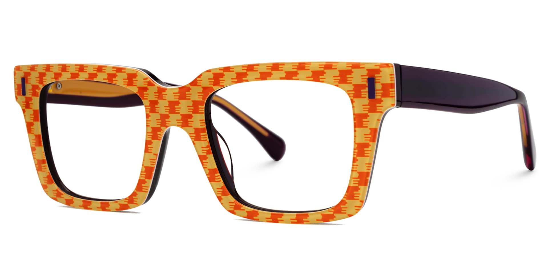 Kirkland Orange Rectangle Designer Eyeglasses1