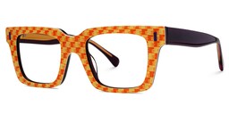 Kirkland Rectangle Orange Glasses1